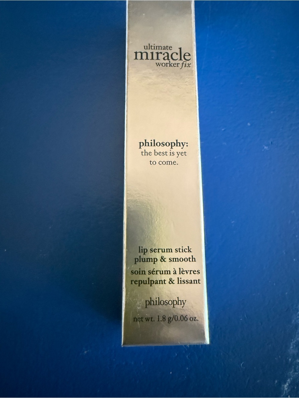 Philosophy Ultimate Miracle Worker Fix Lip Serum Stick Plump Smooth 0.06 oz NEW